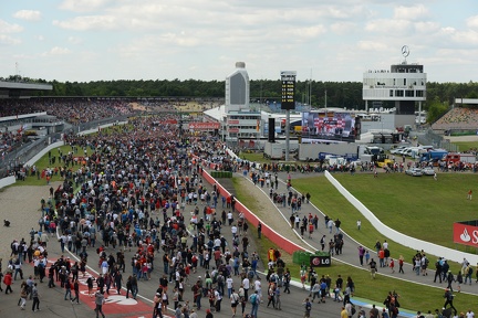 Fans Filling the Paddock